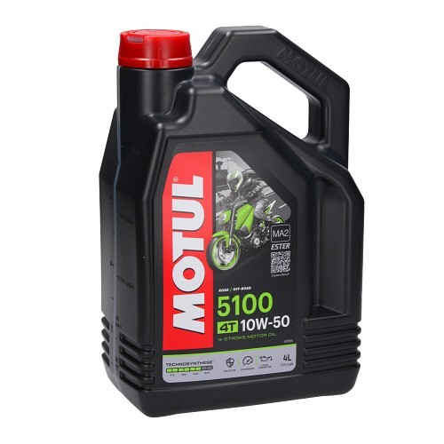  Óleo de motorizada MOTUL 5100 4T 10W50 - Technosynthesis - 4 litros - UD10607 