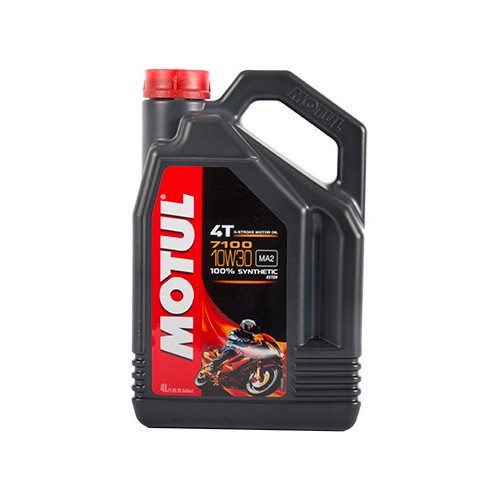  Huile moteur pour moto MOTUL 7100 4T 10W30 - synthétique - 4 Litres - UD10611 