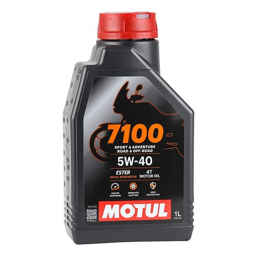  Huile moteur pour moto MOTUL 7100 4T 5W40 - 100% synthèse - 1 Litre - UD10612 