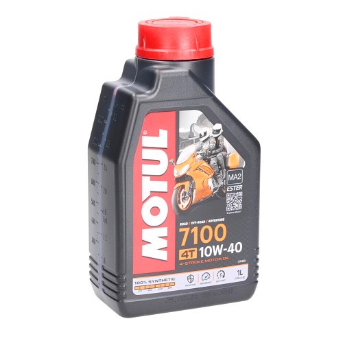 Huile moteur pour moto MOTUL 7100 4T 10W40 - synthétique - 1 Litre