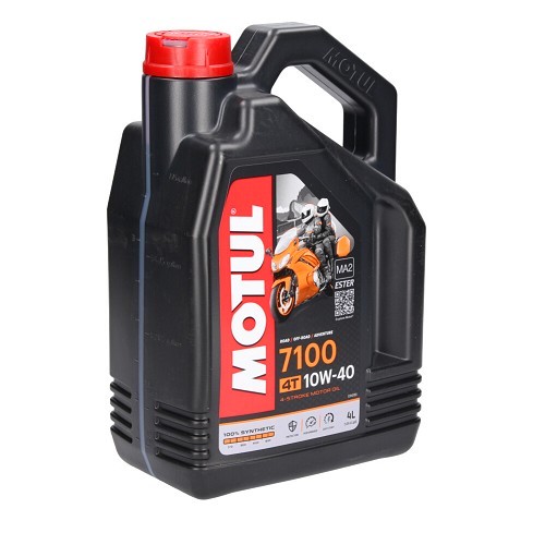  Óleo de motorizada MOTUL 7100 4T 10W40 - sintético - 4 litros - UD10619 