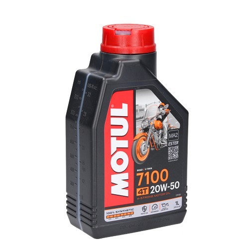  Huile moteur pour moto Motul 7100 4T 20W50 - synthétique - 1 Litre - UD10622 