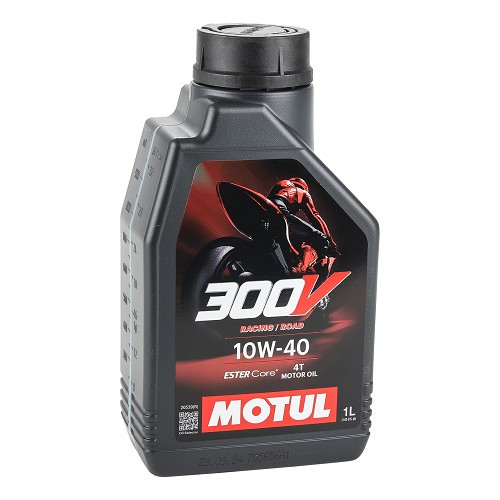  Motul 300V 4T 10W40 aceite 100 % síntesis para moto, 1 litro - UD10632 