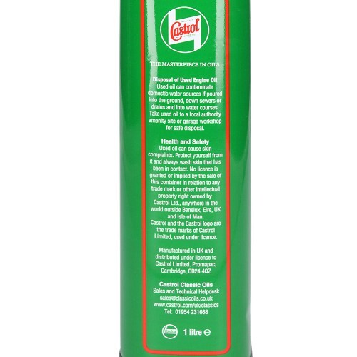 Huile moteur CASTROL Classic GP50 - minérale - 1 Litre - UD11050