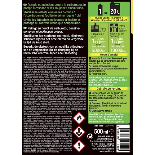 Detergente per carburatore Bardahl 500 ml - UD20201