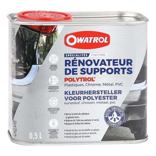 Restaurador POLYTROL para plásticos, cromo, metal y PVC - Bote de 500 ml