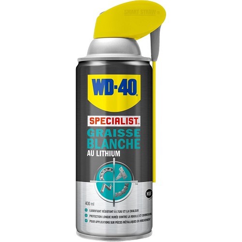     
                
                
    Graisse blanche épaisse au lithium WD-40 SPECIALIST - bombe - 400ml  - UD28003
