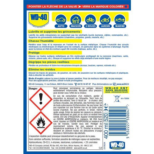 Spray multifonction WD-40 - aérosol - 400ml - UD28005