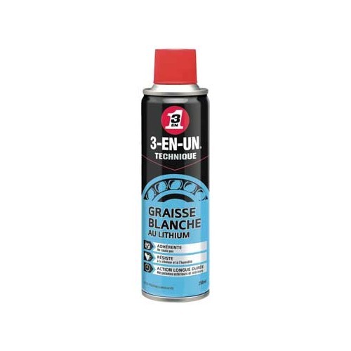 Grasa blanca con litio en aerosol 3-EN-1 - 250ml