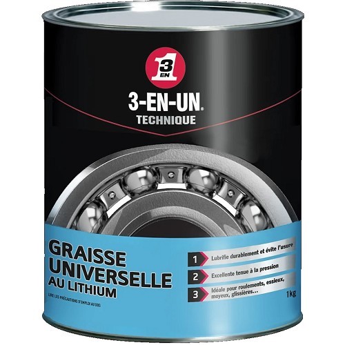 Boião de lubrificação universal de Lítio 3-EM-UM - 1kg