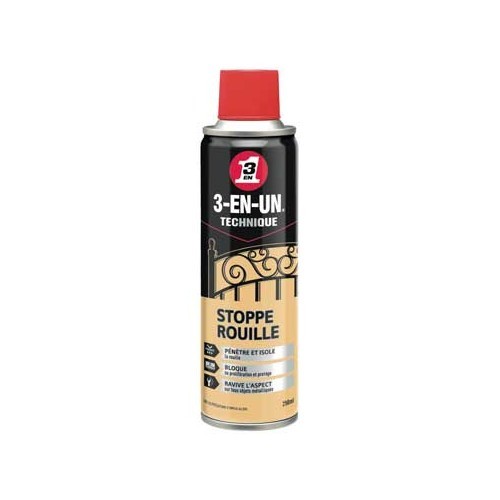  Stoppe rouille 3-EN-UN TECHNIQUE - bombe - 250ml - UD28092 