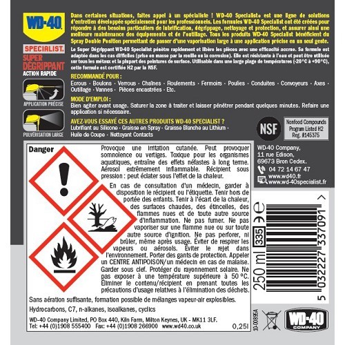 WD-40 SPECIALIST spray super sellador de acción rápida - lata aerosol - 400ml  - UD28097