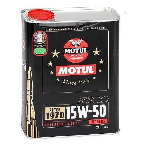  Huile moteur MOTUL Classic 2100 15W50 - semi-synthétique - 2 Litres - UD30000 