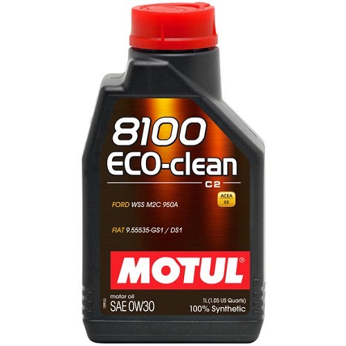 Huile moteur MOTUL 8100 ECO-clean 0W30 - 100% synthèse - 1 Litre