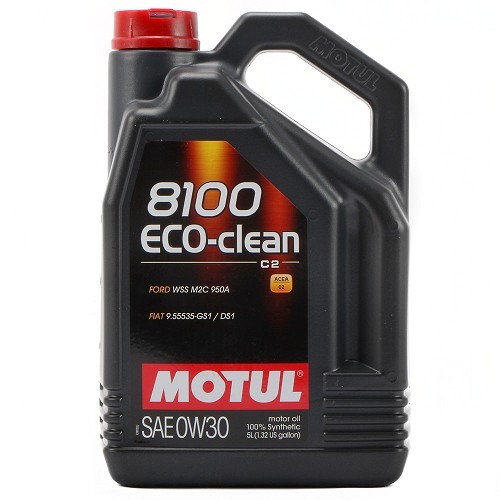  Huile moteur MOTUL 8100 ECO-clean 0W30 - 100% synthèse - 5 Litres - UD30004 