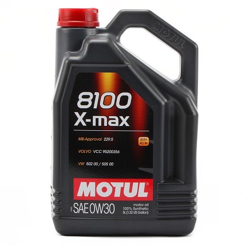  Huile moteur MOTUL 8100 X-max 0W30 - 100% synthèse - 5 Litres - UD30006 