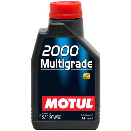 Aceite de motor MOTUL 2000 Multigrade 20W50 - mineral - 1 Litro