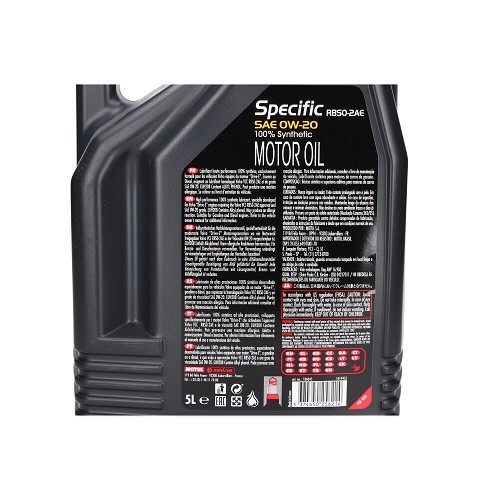 MOTUL Specifieke RBS0-2AE 0W20 motorolie - synthetisch - 5 liter - UD30012