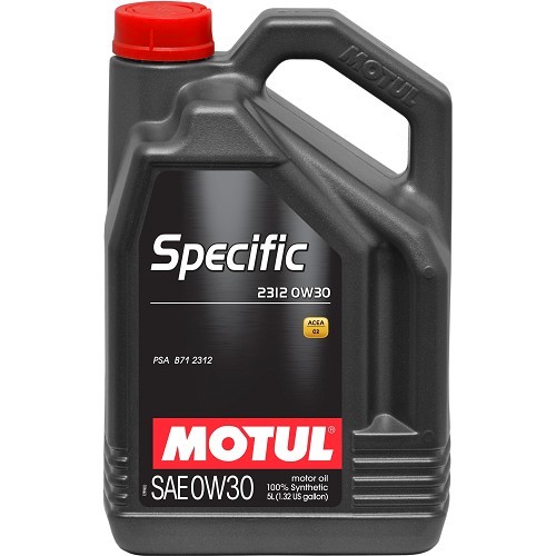     
                
                
    Huile moteur MOTUL Specific 2312 0W30 - 100% synthèse - 5 Litres - UD30014
