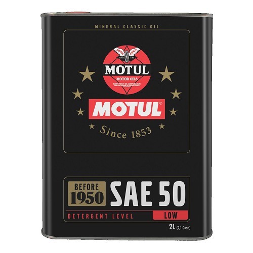  Huile moteur MOTUL Classic SAE 50 - minérale - 2 Litres - UD30040 