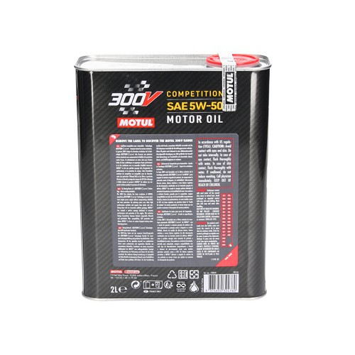 Olio motore MOTUL 300V competition 5w50 - sintetico - 2 Litri - UD30186