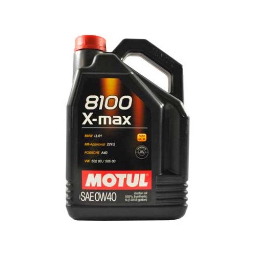  Huile moteur MOTUL 8100 X-max 0W40 - 100% synthèse - 5 Litres - UD30260 