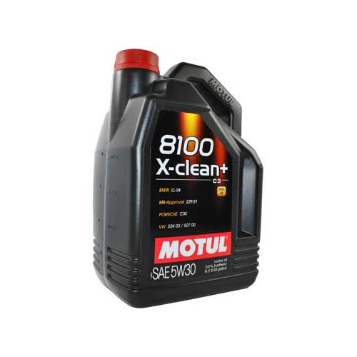 Huile moteur MOTUL X-clean+ 5W30 - 100% synthèse - 5 Litres - UD30270