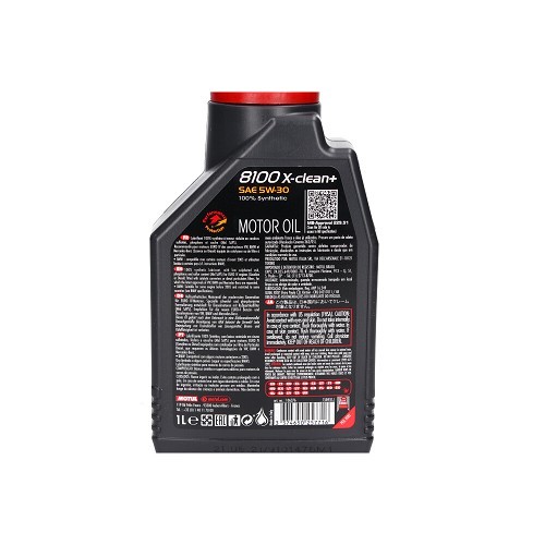 Huile moteur MOTUL X-clean+ 5W30 - 100% synthèse - 1 Litre - UD30275