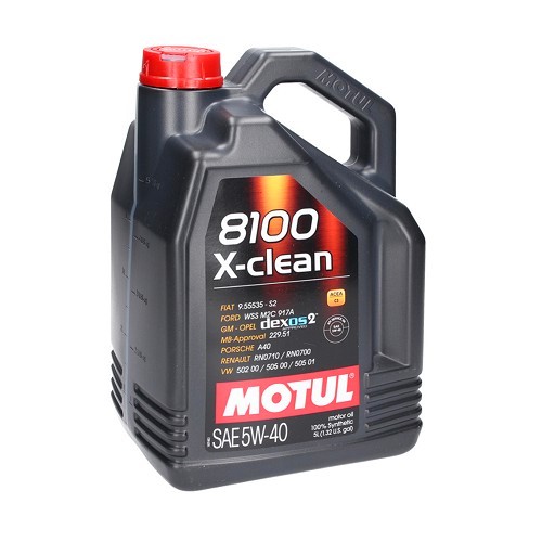     
                
                
    Motorolie MOTUL 8100 X-clean 5W40 - synthetisch - 5 liter - UD30290
