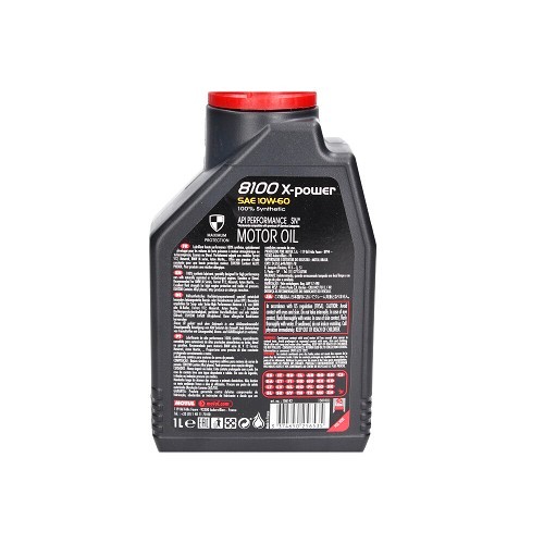 MOTUL 8100 X-power 10W60 óleo de motor - sintético - 1 litro - UD30307