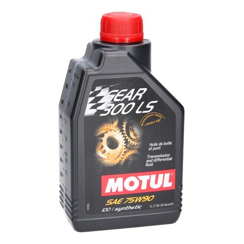  Huile de boîte de vitesses manuelle et pont compétition MOTUL GEAR 300 LS 75W90 - 100% synthétique - 1 Litre - UD30325 