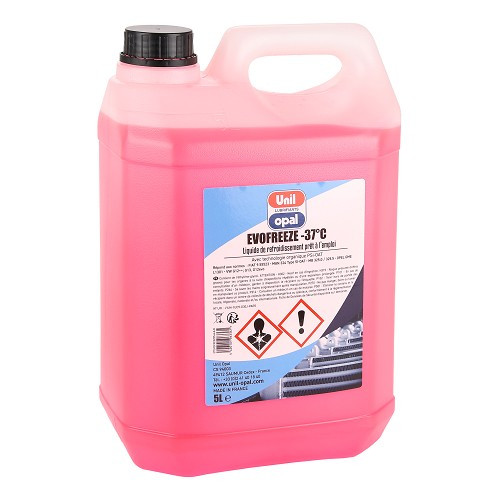  Liquide de refroidissement UNIL OPAL EVOFREEZE G12 EVO -37°C - rose - 5 Litres - UD30359 