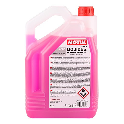 Liquide de refroidissement MOTUL AUTO COOL G12 EVO lobrid tech -30°C - rose - 5 Litres - UD30362