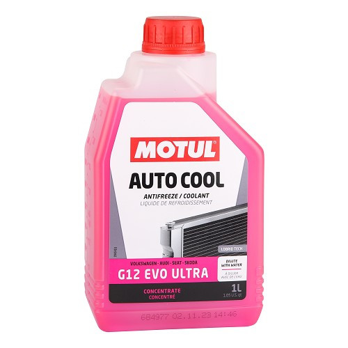 Geconcentreerde koelvloeistof MOTUL AUTO COOL G12 EVO ULTRA lobrid tech - roze - 1 liter - UD30367 