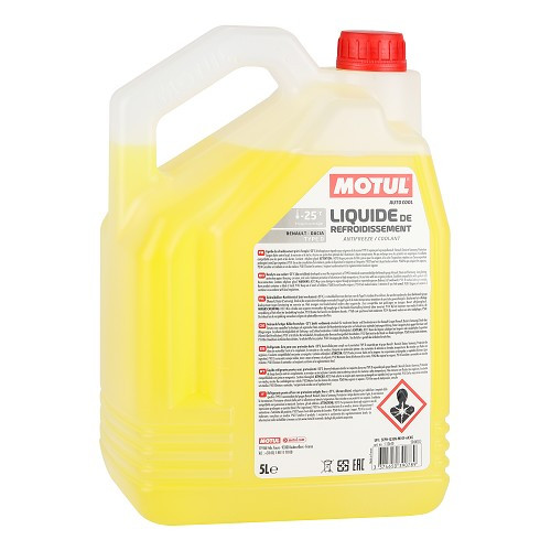 Agente refrigerante MOTUL AUTO COOL TYPE D Renault e Dacia organic tech -25°C - amarelo - 5 litros - UD30368