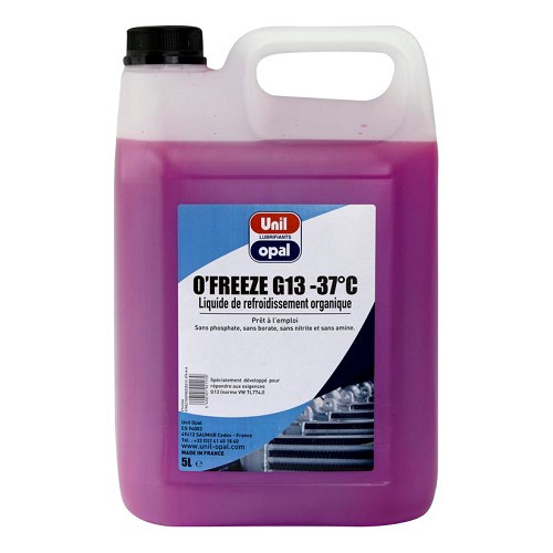  UNIL OPAL O'FREEZE G13 líquido de arrefecimento -37°C - rosa púrpura - 5 litros - UD30372 