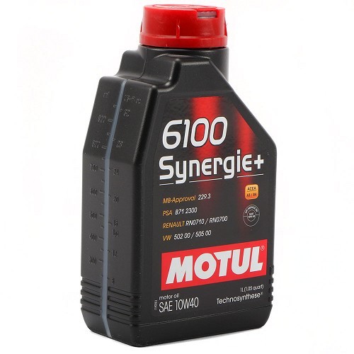 Óleo de motor MOTUL 6100 Synergie 10W40 - Technosynthèse - 1 Litro - UD30399