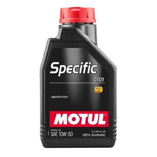  Huile moteur MOTUL Specific 0101 ACEA C3 10W50 pour FIAT ABARTH 500 - 100% synthèse - 1 Litre - UD30401 