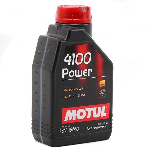  Huile moteur MOTUL 4100 Power 15W50 - Technosynthèse - 1 Litre - UD30409-1 