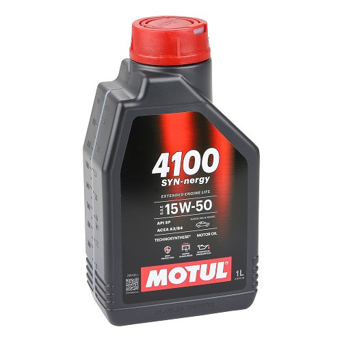  Huile moteur MOTUL 4100 Syn-Nergy 15W50 - Technosynthèse - 1 Litre - UD30409 