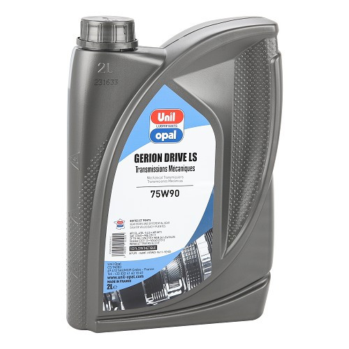  Huile de boîte de vitesses manuelle et pont UNIL OPAL GERION DRIVE LS 75W90 - 100% synthétique - 2 Litres - UD30413 