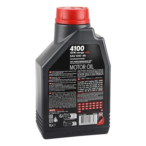  Engine oil MOTUL 4100 Syn-Nergy Spec 10W40 - Technosynthèse - 1 Litre - UD30419-1 