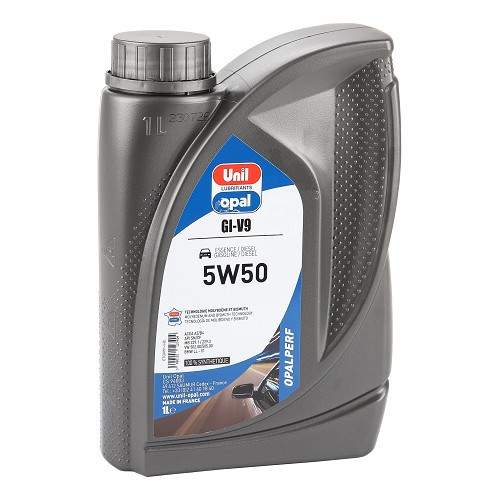  Motorolie UNIL OPALPERF GI-V9 5W50 - 100% synthetisch - 1 liter - UD30427 