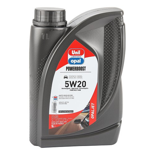  Motorolie UNIL OPALJET POWER BOOST 5W20 FORD WSS-M2C948-B - 100% synthetisch - 1 liter - UD30438 