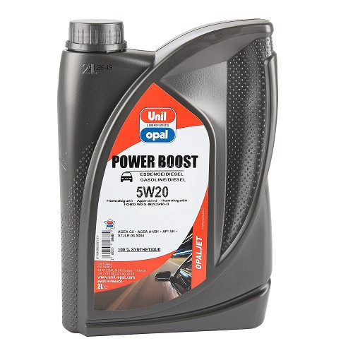  Motoröl UNIL OPAL OPALJET POWER BOOST 5W20 FORD WSS-M2C948-B - 100% Synthese - 2 Liter - UD30439 