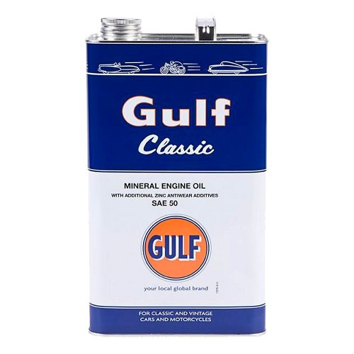 Huile moteur GULF CLASSIC SAE 50 - minérale - 5 Litres - UD30446