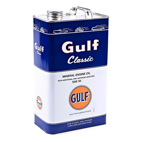  Huile moteur GULF CLASSIC SAE 50 - minérale - 5 Litres - UD30446 