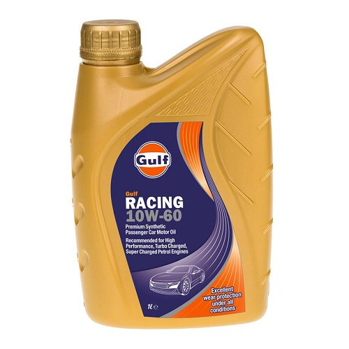  Olio motore GULF RACING 10W60 - 100% sintetico - 1 litro - UD30447 