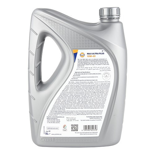 Aceite de motor GULF MAX Ultra Plus 10W40 - semisintético - 5 Litros - UD30451