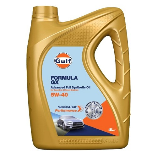  GULF Formula GX 5W40 motorolie - 100% synthetisch - 4 liter - UD30453 
